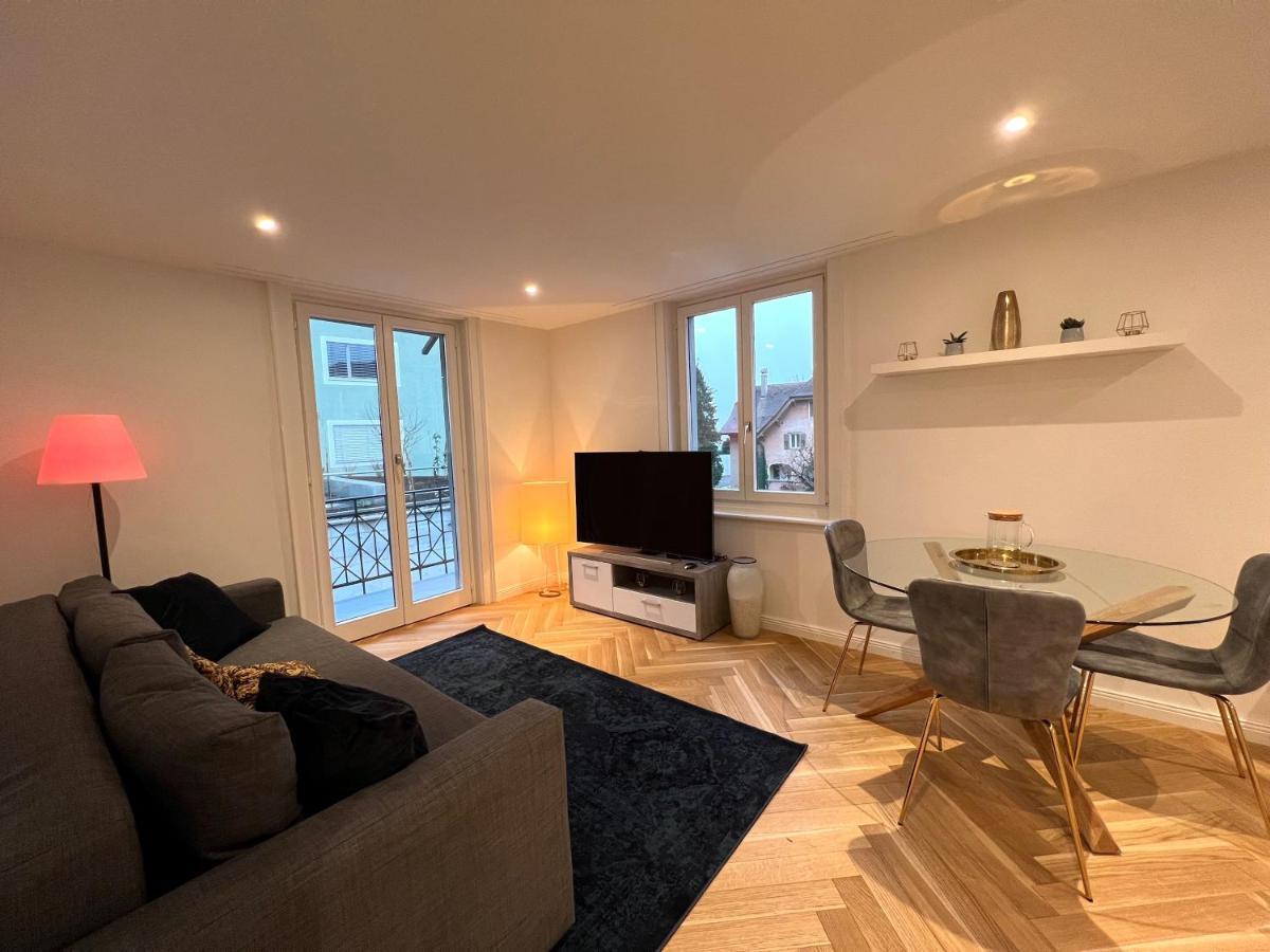 Modernes Apartment Am Fuss Des Pilatus - Skigebiet Hergiswil ภายนอก รูปภาพ